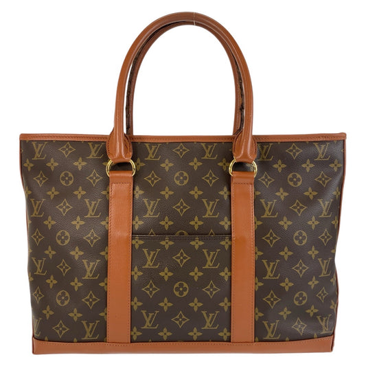 13678
LOUIS VUITTON ルイヴィトン モノグラム ウィークエンドPM ブラウン ゴールド金具 PVC / レザー M42425 トートバッグ ショルダーバッグ  メンズ