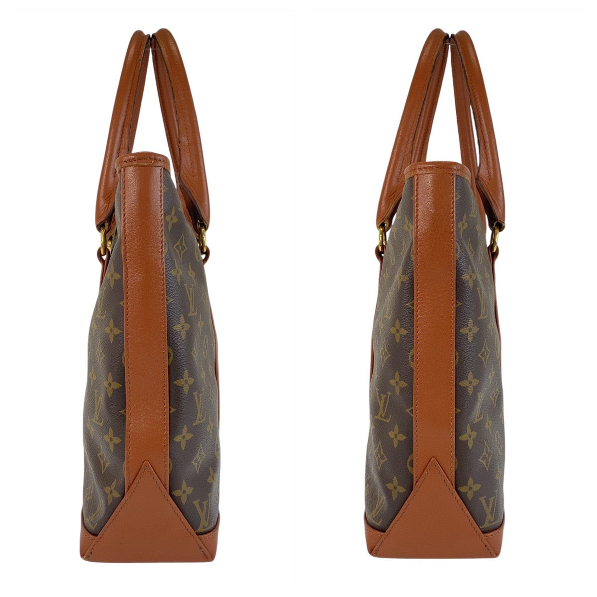 13678
LOUIS VUITTON ルイヴィトン モノグラム ウィークエンドPM ブラウン ゴールド金具 PVC / レザー M42425 トートバッグ ショルダーバッグ  メンズ