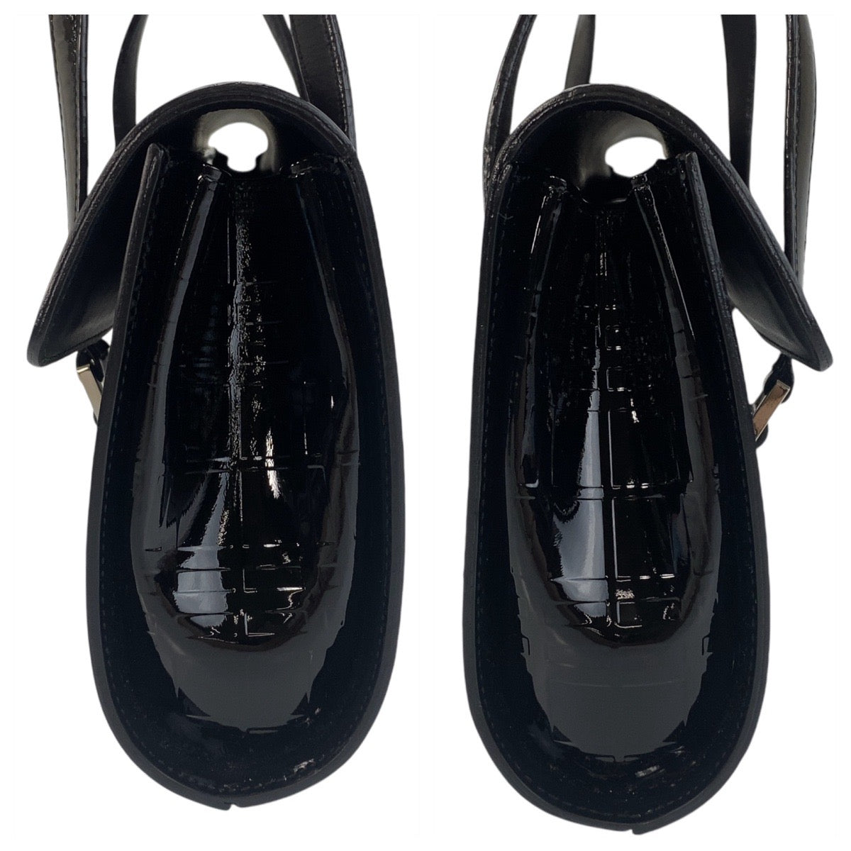 17981
BURBERRY バーバリー チェック柄 型押し ブラック 黒 シルバー金具 ショルダーバッグ  レディース A40