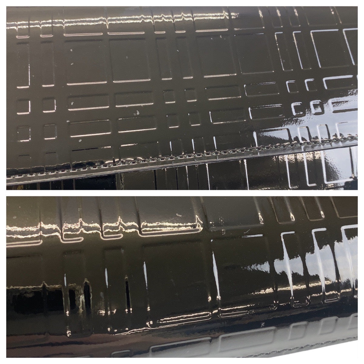 17981
BURBERRY バーバリー チェック柄 型押し ブラック 黒 シルバー金具 ショルダーバッグ  レディース A40