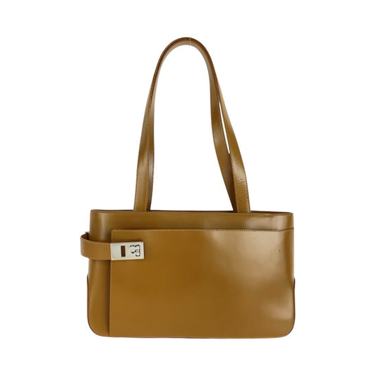 13688
Salvatore Ferragamo サルヴァトーレフェラガモ ヴィンテージ ガンチーニ ライトブラウン キャメル シルバー金具 レザー トートバッグ ショルダーバッグ  レディース