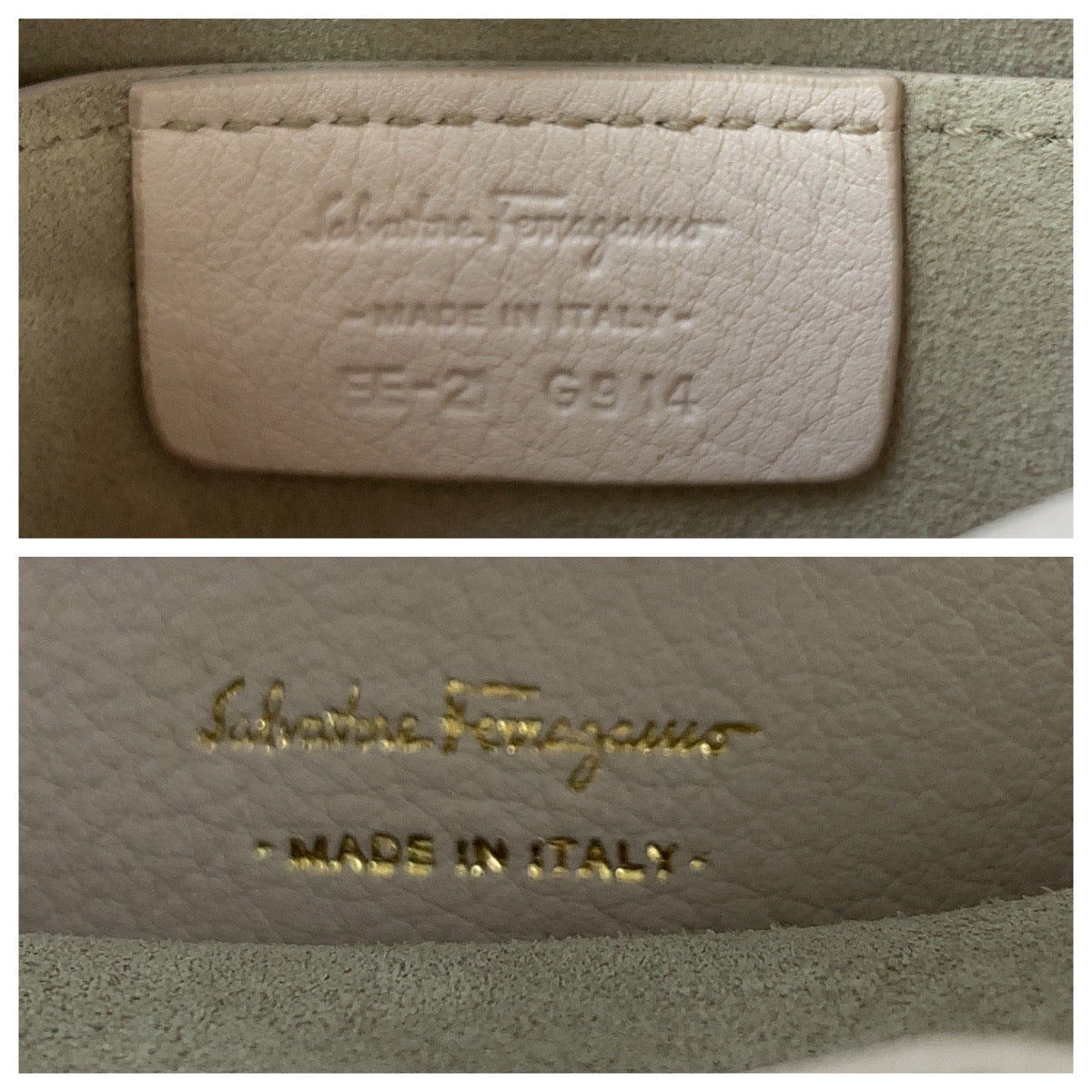 13690
Salvatore Ferragamo サルヴァトーレフェラガモ リボン ピンク ホワイト ゴールド金具 レザー EE21 G914 ショルダーバッグ ハンドバッグ 2way  レディース