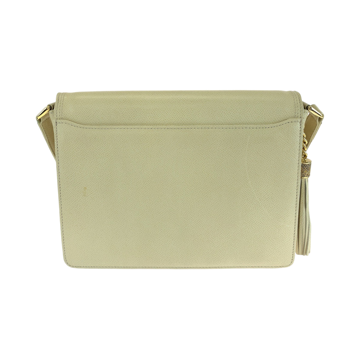 13693
Valentino Garavani ヴァレンティノ ガラヴァーニ ヴィンテージ フリンジ タッセル アイボリー ゴールド金具 レザー ショルダーバッグ 斜め掛け  レディース