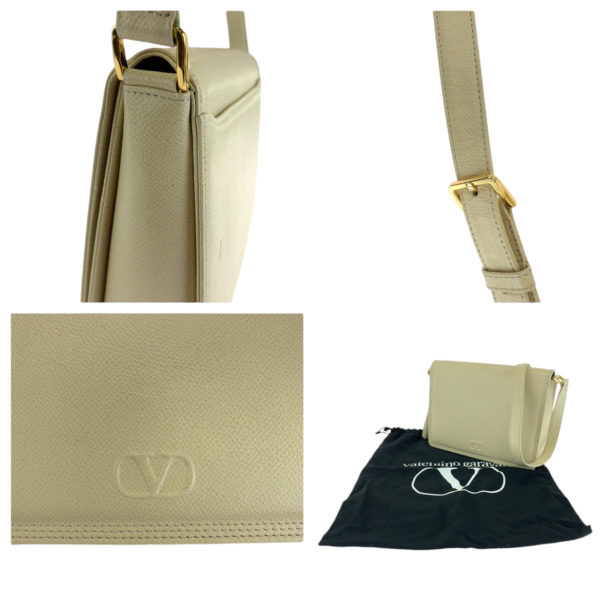 13693
Valentino Garavani ヴァレンティノ ガラヴァーニ ヴィンテージ フリンジ タッセル アイボリー ゴールド金具 レザー ショルダーバッグ 斜め掛け  レディース
