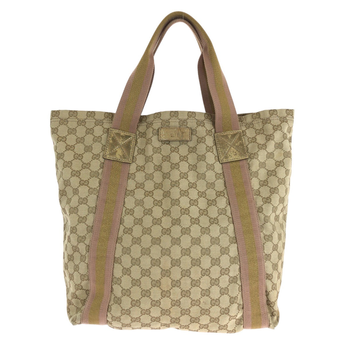 14174
GUCCI グッチ シェリーライン ベージュ ゴールド ピンク GGキャンバス / レザー 189669 トートバッグ ショルダーバッグ  レディース