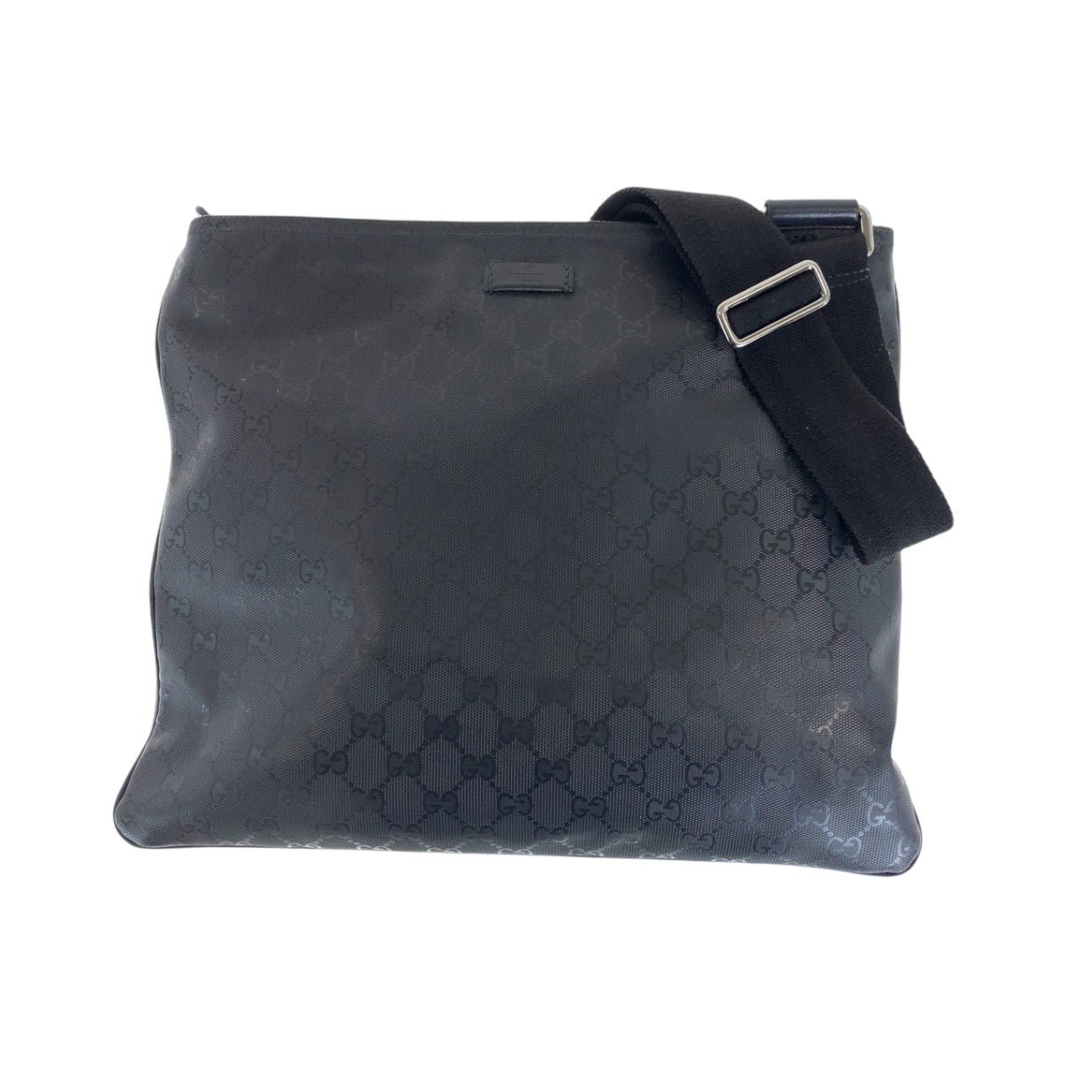 13699
GUCCI グッチ GGインプリメ ブラック 黒 シルバー金具 PVC 201446 ショルダーバッグ メッセンジャーバッグ  メンズ