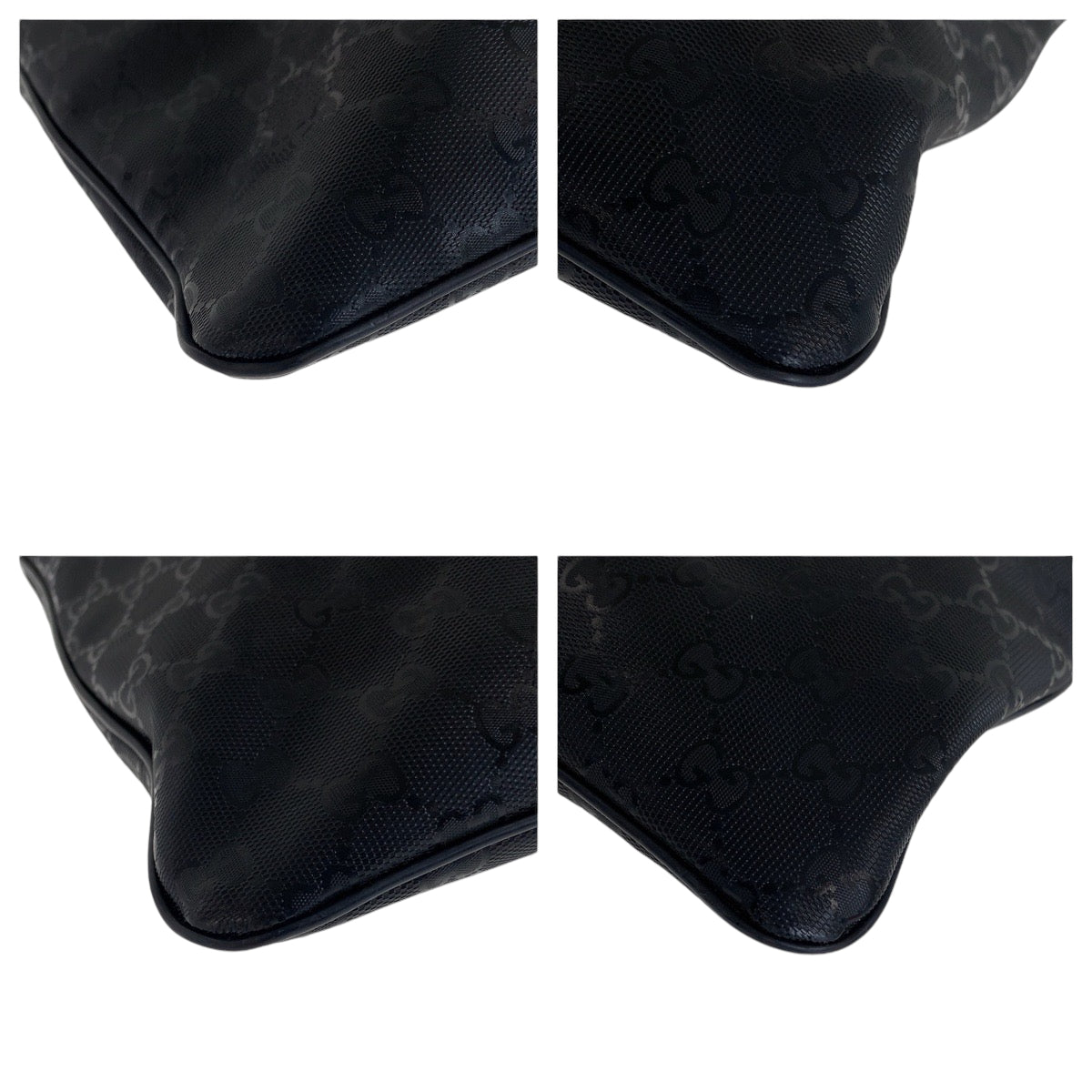 13699
GUCCI グッチ GGインプリメ ブラック 黒 シルバー金具 PVC 201446 ショルダーバッグ メッセンジャーバッグ  メンズ