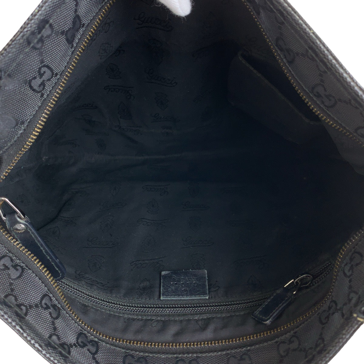 13699
GUCCI グッチ GGインプリメ ブラック 黒 シルバー金具 PVC 201446 ショルダーバッグ メッセンジャーバッグ  メンズ