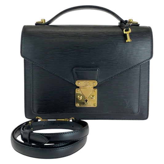 13700
LOUIS VUITTON ルイヴィトン エピ モンソー ブラック 黒 ゴールド金具 レザー M52122 ハンドバッグ ショルダーバッグ 2way 男女兼用  レディース