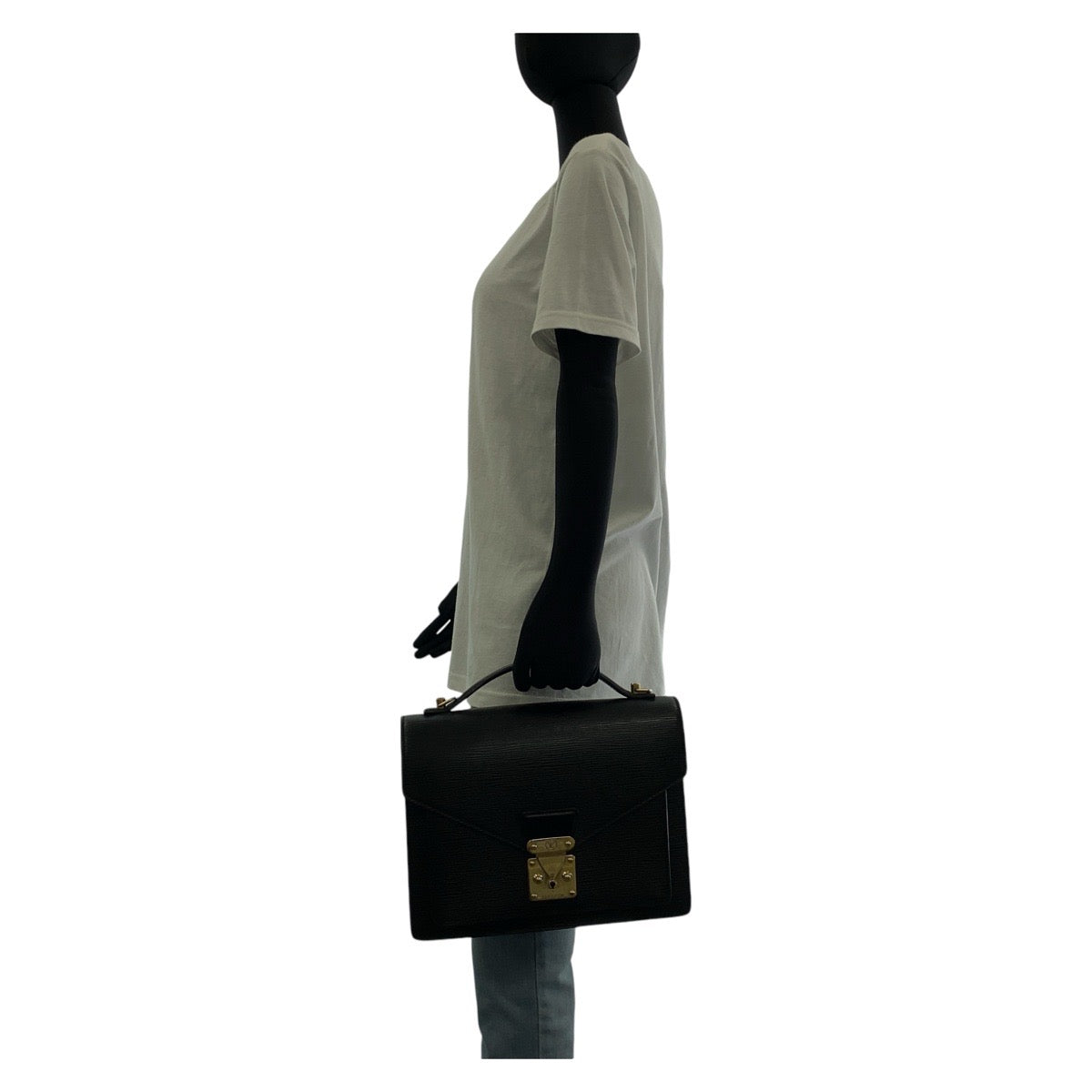 13700
LOUIS VUITTON ルイヴィトン エピ モンソー ブラック 黒 ゴールド金具 レザー M52122 ハンドバッグ ショルダーバッグ 2way 男女兼用  レディース