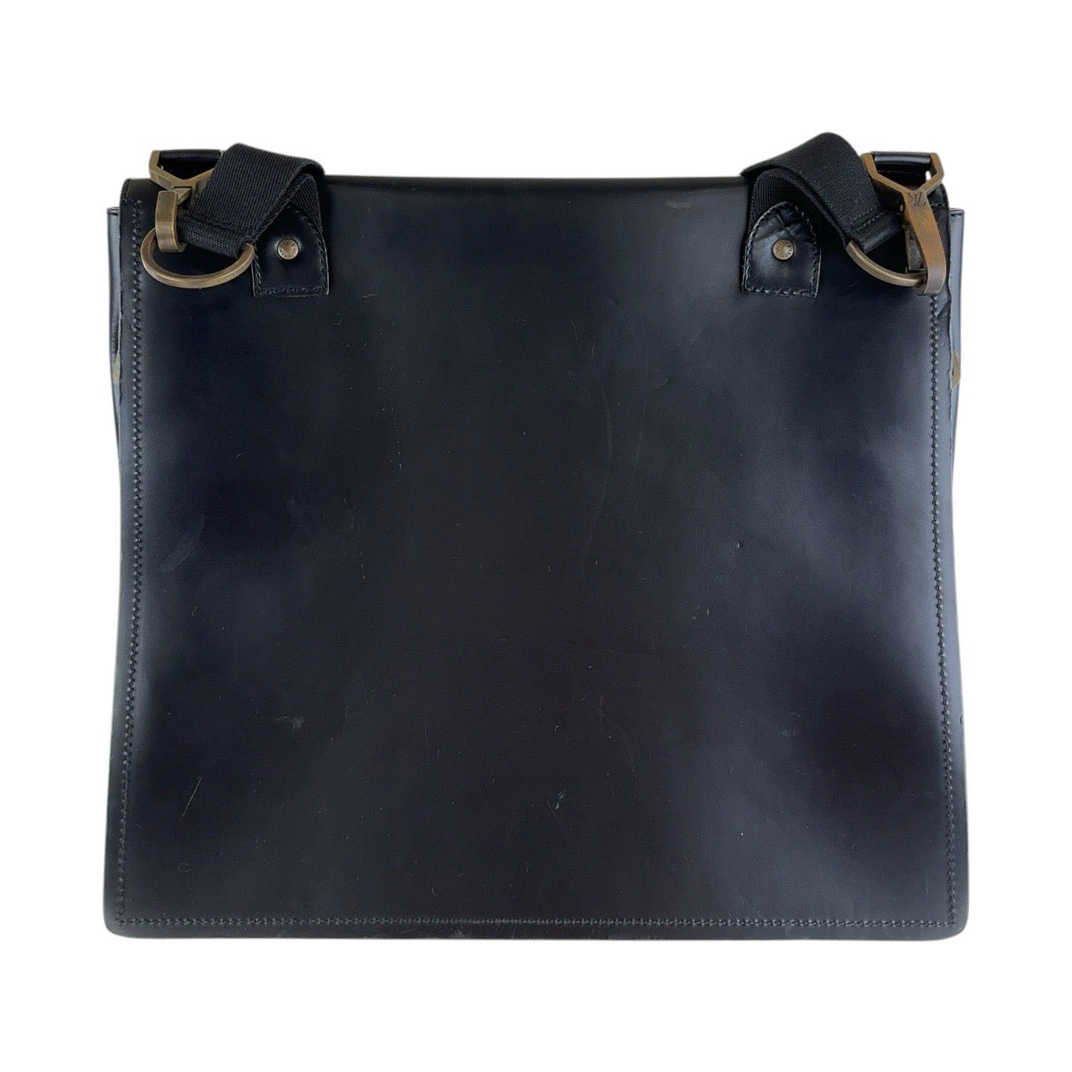 13701
LOUIS VUITTON ルイヴィトン リエージュ ユサック ブラック 黒 ゴールド金具 レザー M92224 ショルダーバッグ メッセンジャーバッグ  メンズ