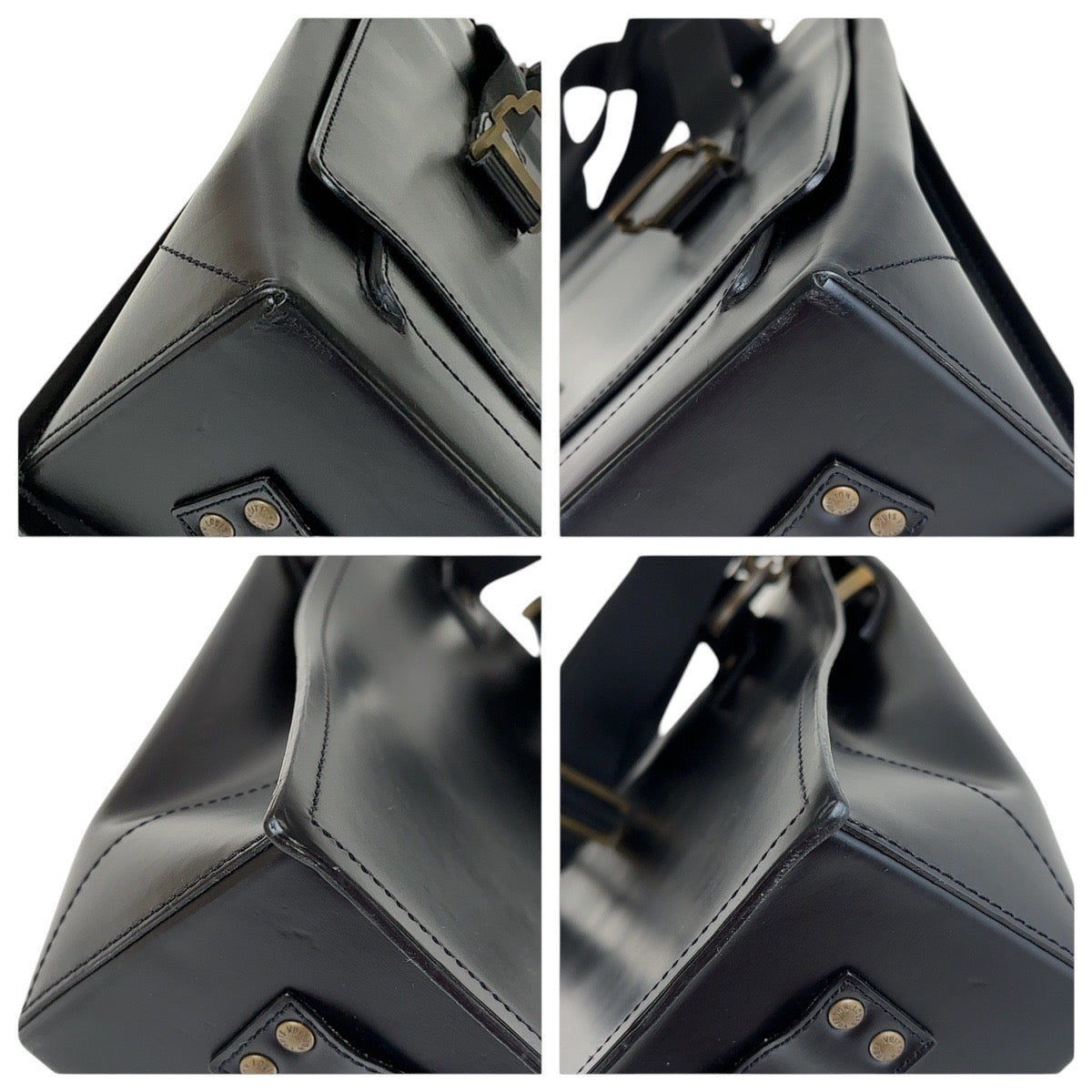 13701
LOUIS VUITTON ルイヴィトン リエージュ ユサック ブラック 黒 ゴールド金具 レザー M92224 ショルダーバッグ メッセンジャーバッグ  メンズ