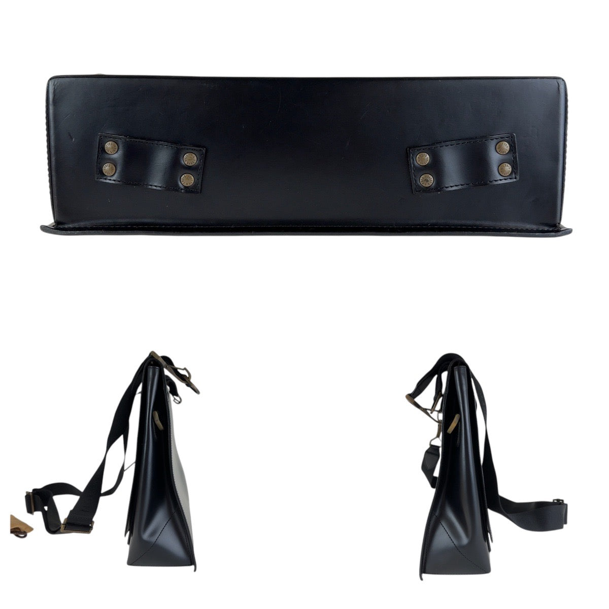 13701
LOUIS VUITTON ルイヴィトン リエージュ ユサック ブラック 黒 ゴールド金具 レザー M92224 ショルダーバッグ メッセンジャーバッグ  メンズ