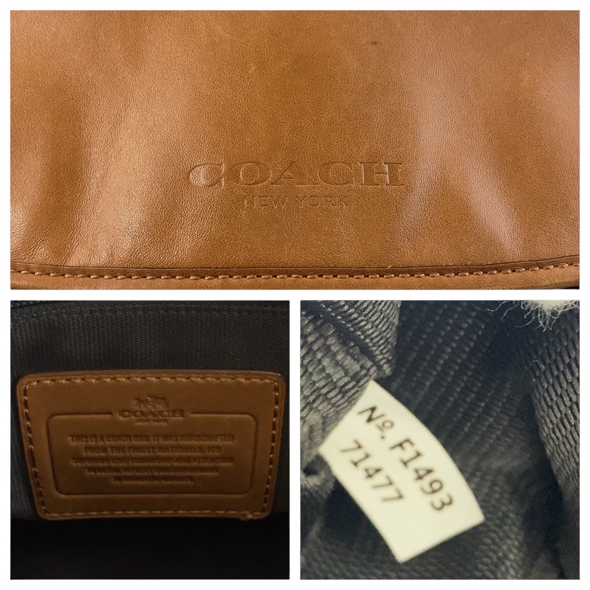 14175
COACH コーチ ブラウン シルバー金具 レザー 1493 ショルダーバッグ メッセンジャーバッグ  メンズ