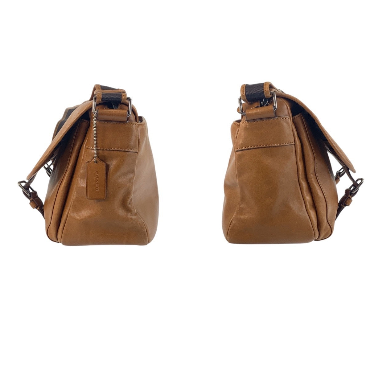 14175
COACH コーチ ブラウン シルバー金具 レザー 1493 ショルダーバッグ メッセンジャーバッグ  メンズ