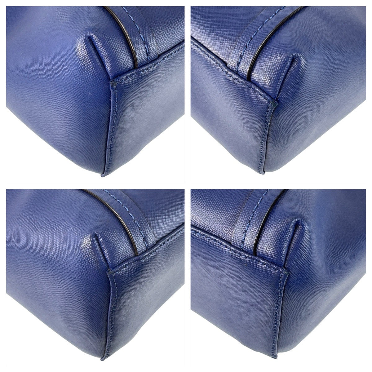 13708
COACH コーチ ブルー シルバー金具 レザー トートバッグ ショルダーバッグ 2way  レディース
