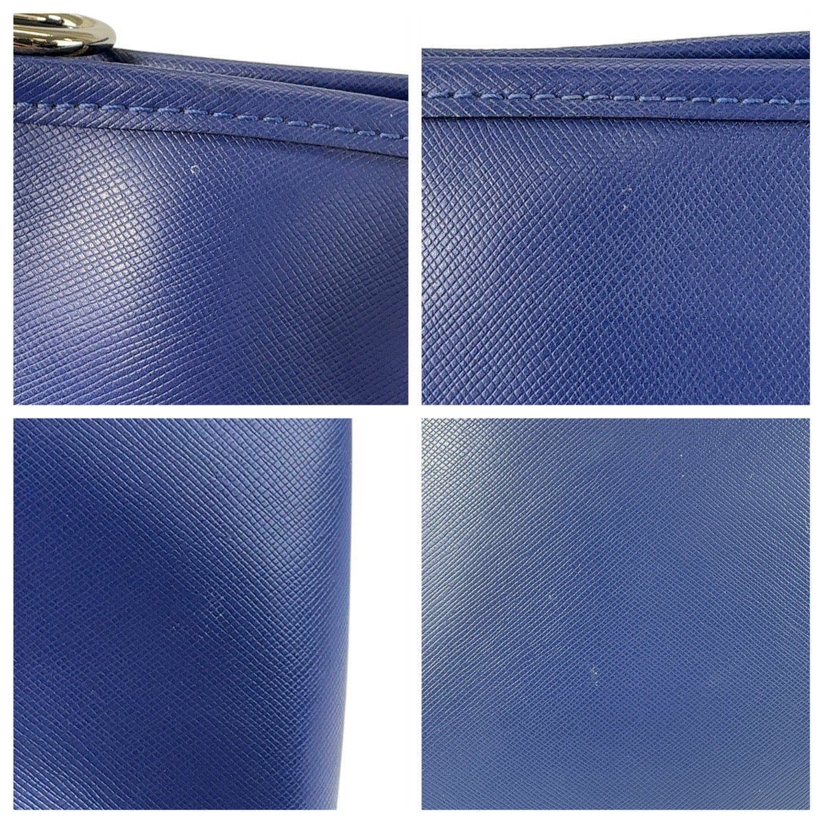 13708
COACH コーチ ブルー シルバー金具 レザー トートバッグ ショルダーバッグ 2way  レディース