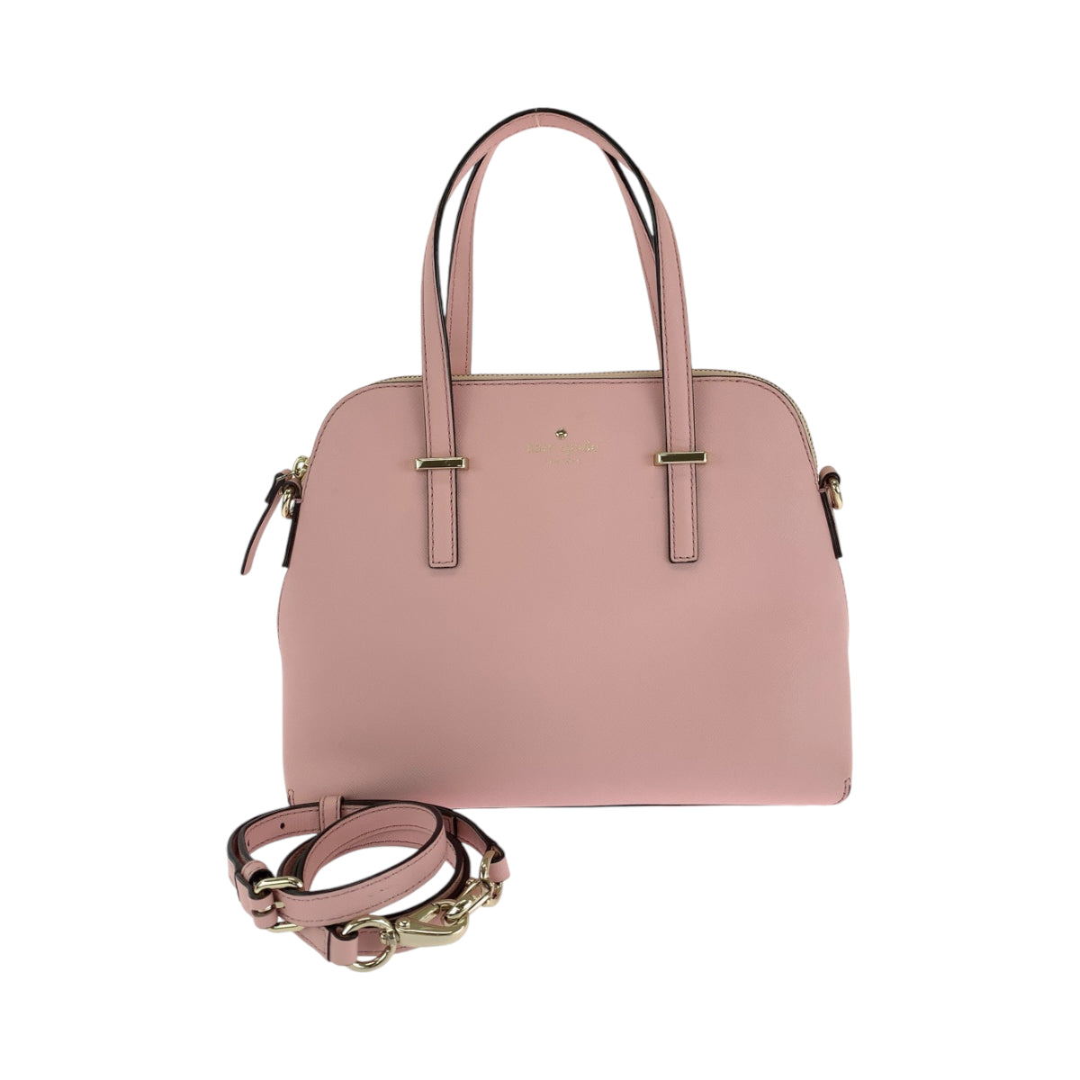 13711
Kate Spade ケイトスペード ピンク ゴールド金具 レザー ショルダーバッグ ハンドバッグ 2way  レディース A18200