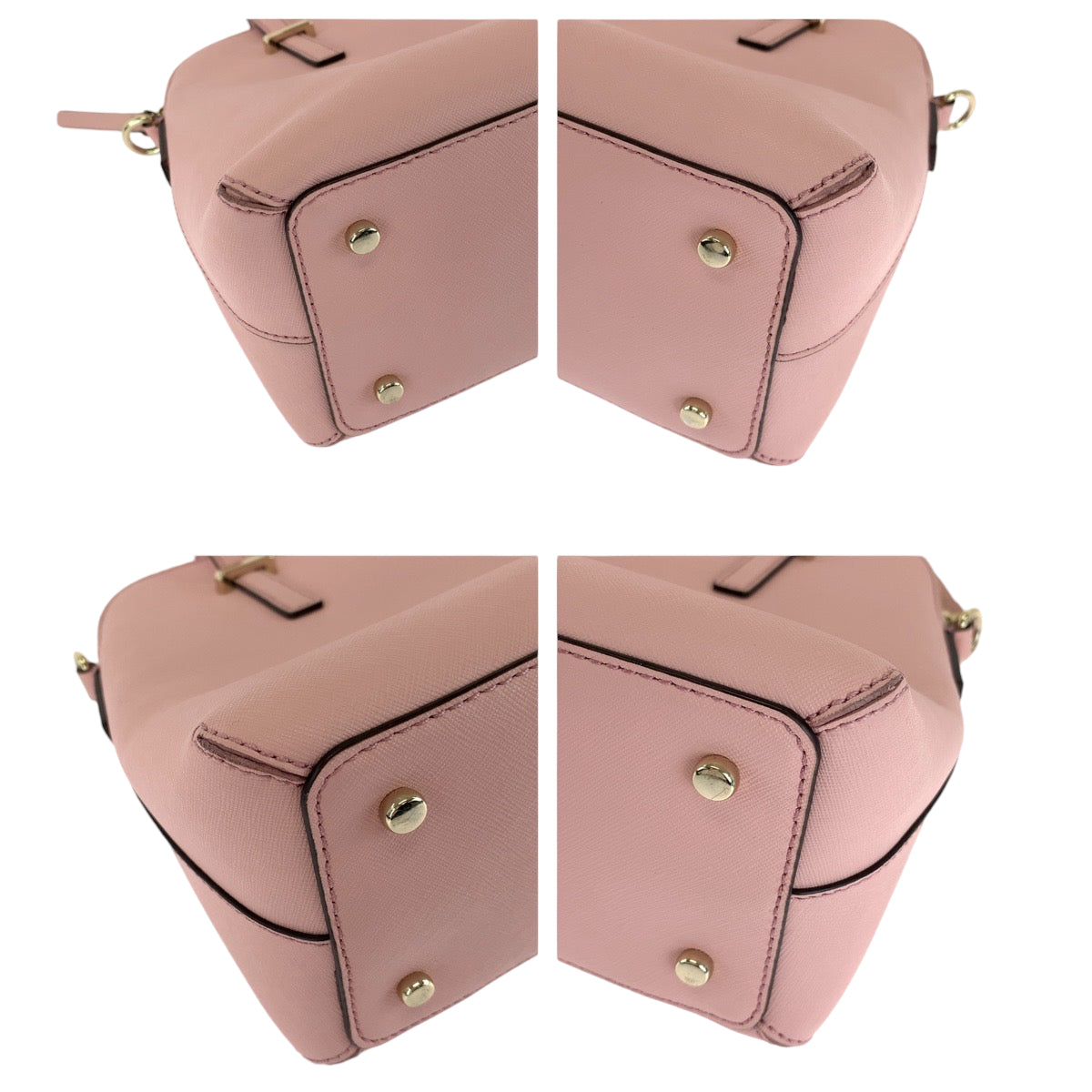 13711
Kate Spade ケイトスペード ピンク ゴールド金具 レザー ショルダーバッグ ハンドバッグ 2way  レディース A18200