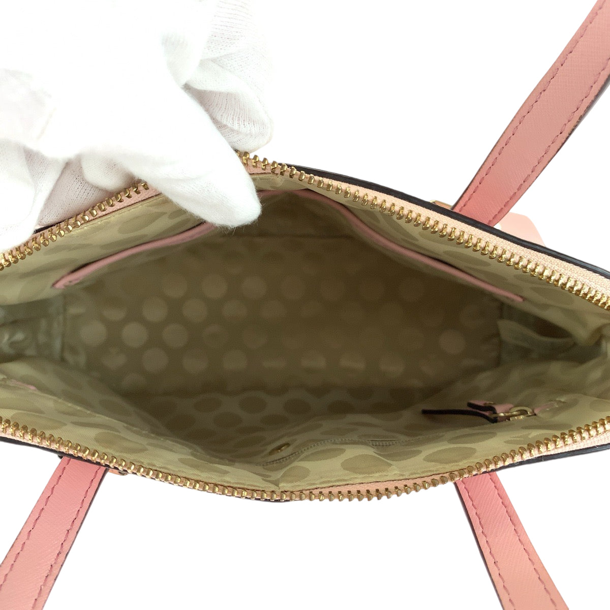 13711
Kate Spade ケイトスペード ピンク ゴールド金具 レザー ショルダーバッグ ハンドバッグ 2way レディース A18200