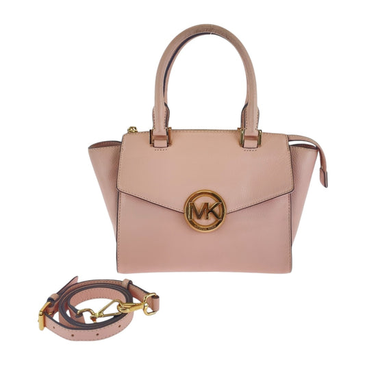 13712
Michael Kors マイケルコース ピンク ゴールド金具 レザー ハンドバッグ ショルダーバッグ 2WAY  レディース