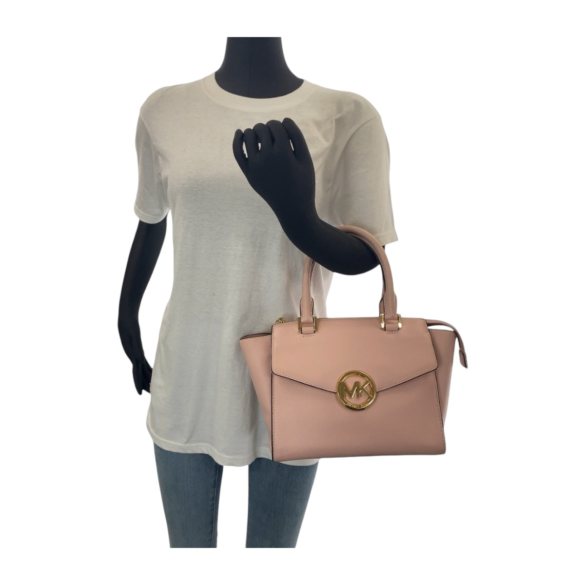 13712
Michael Kors マイケルコース ピンク ゴールド金具 レザー ハンドバッグ ショルダーバッグ 2WAY  レディース