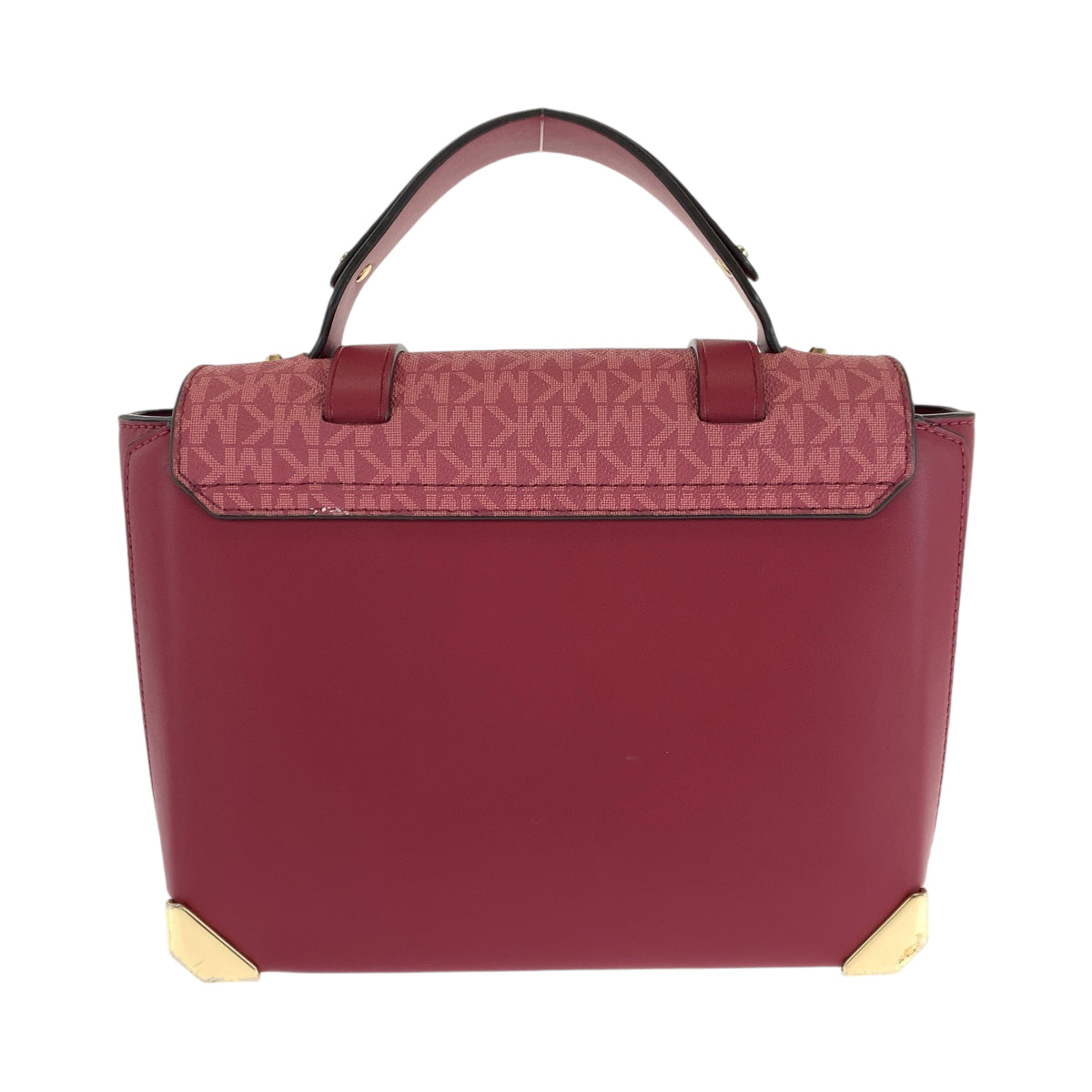 13713
Michael Kors マイケルコース シグネチャー マンハッタン バーガンディ ピンク ゴールド金具 レザー ショルダーバッグ ハンドバッグ 2way  レディース