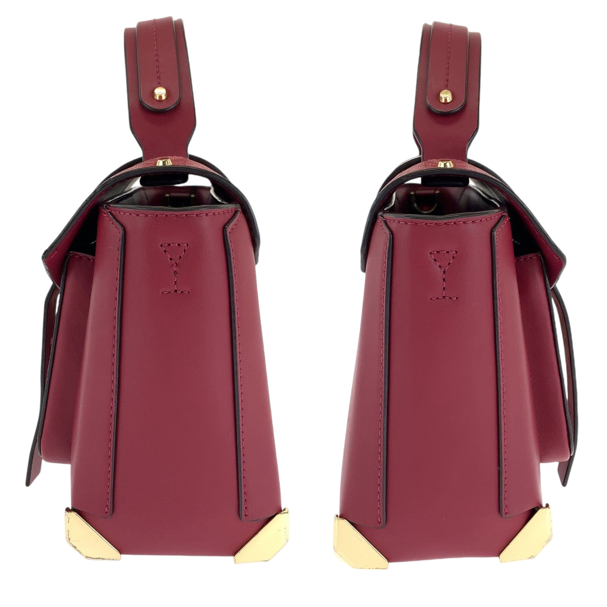 13713
Michael Kors マイケルコース シグネチャー マンハッタン バーガンディ ピンク ゴールド金具 レザー ショルダーバッグ ハンドバッグ 2way  レディース