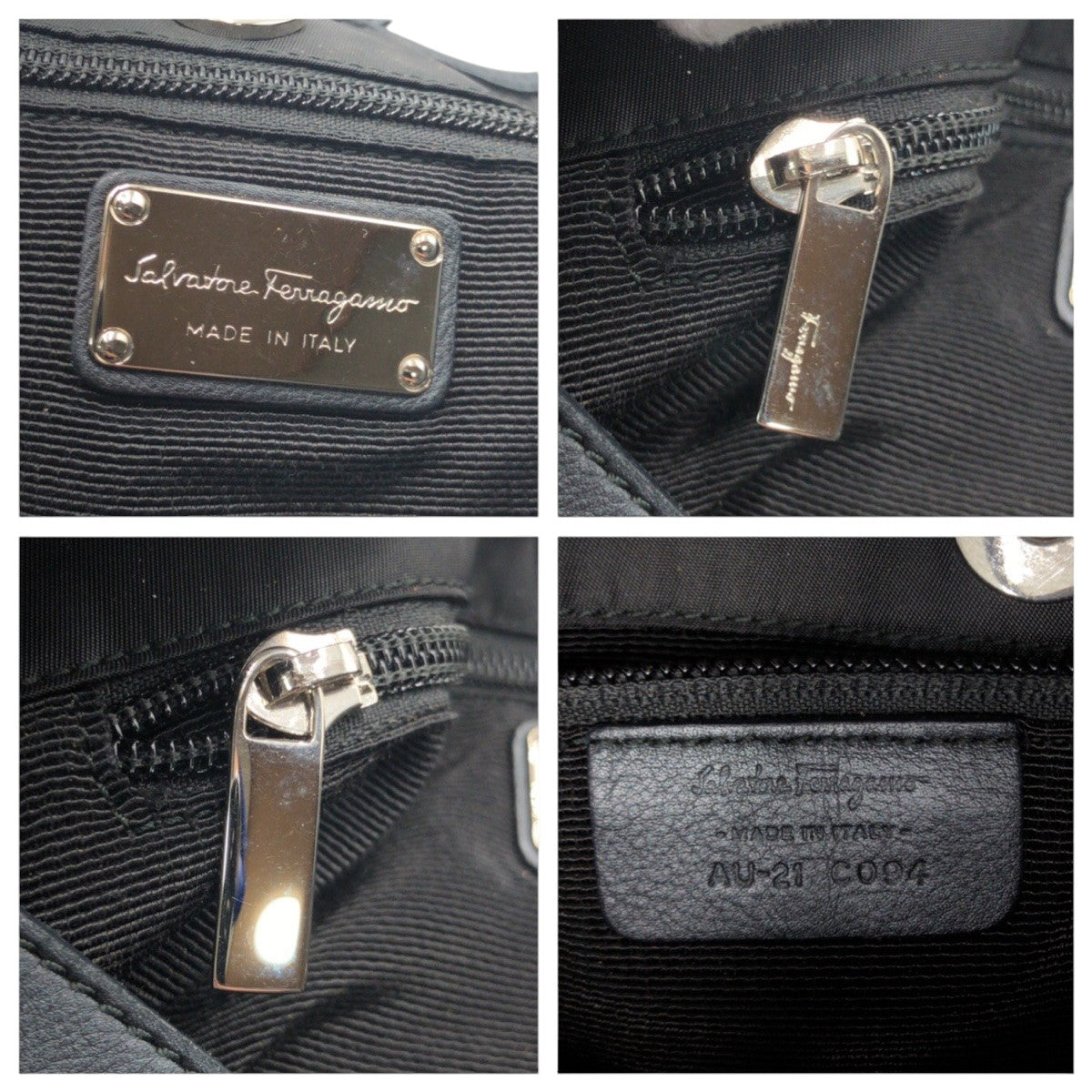 Salvatore Ferragamo サルヴァトーレフェラガモ ブラック 黒 ナイロン トートバッグ ショルダーバッグ ハンドバッグ 2way  レディース