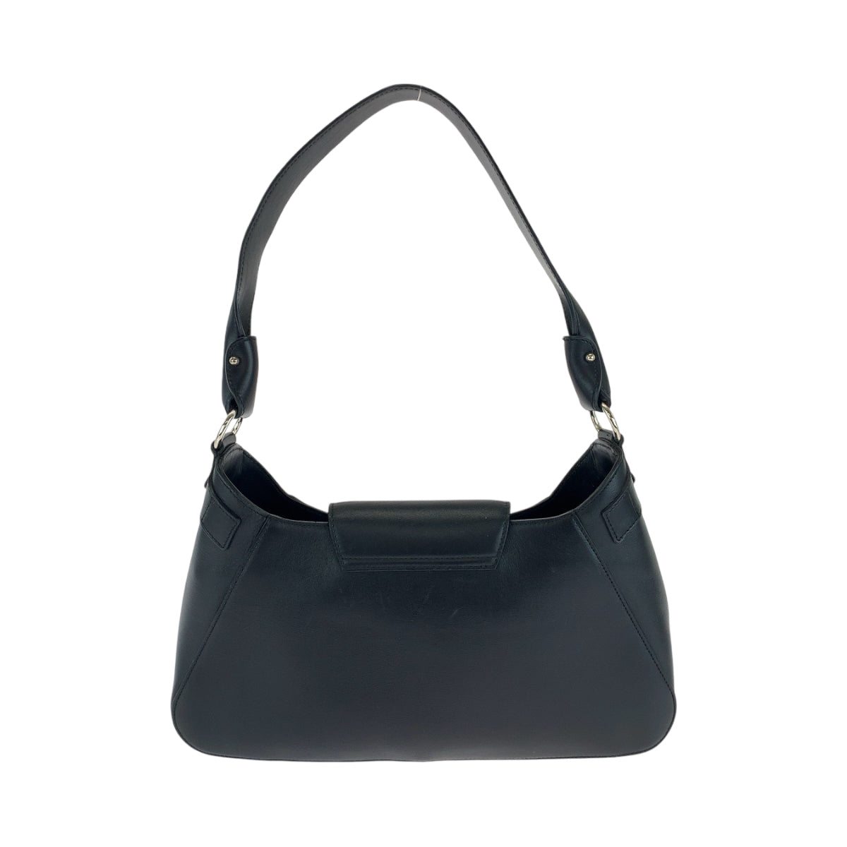 13714
Salvatore Ferragamo サルヴァトーレフェラガモ ガンチーニ ブラック 黒 シルバー金具 レザー AU21 4861 ホーボー ショルダーバッグ  レディース