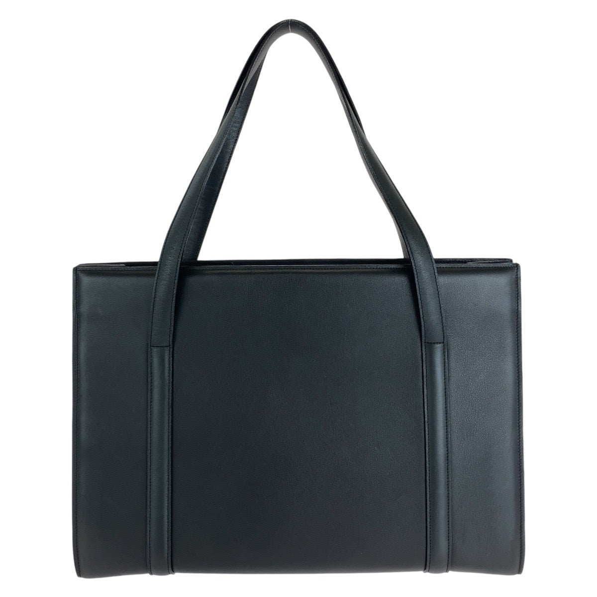 13720
CARTIER カルティエ ブラック 黒 シルバー金具 レザー トートバッグ ショルダーバッグ A4収納 男女兼用  レディース
