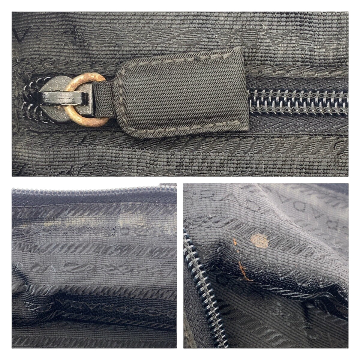 13722
PRADA プラダ テスート 三角ロゴプレート ブラック 黒 シルバー金具 ナイロン トートバッグ ショルダーバッグ  レディース