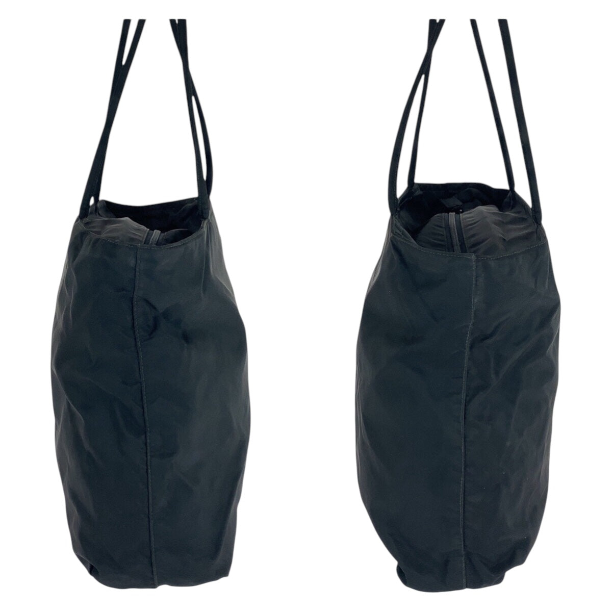 13722
PRADA プラダ テスート 三角ロゴプレート ブラック 黒 シルバー金具 ナイロン トートバッグ ショルダーバッグ  レディース