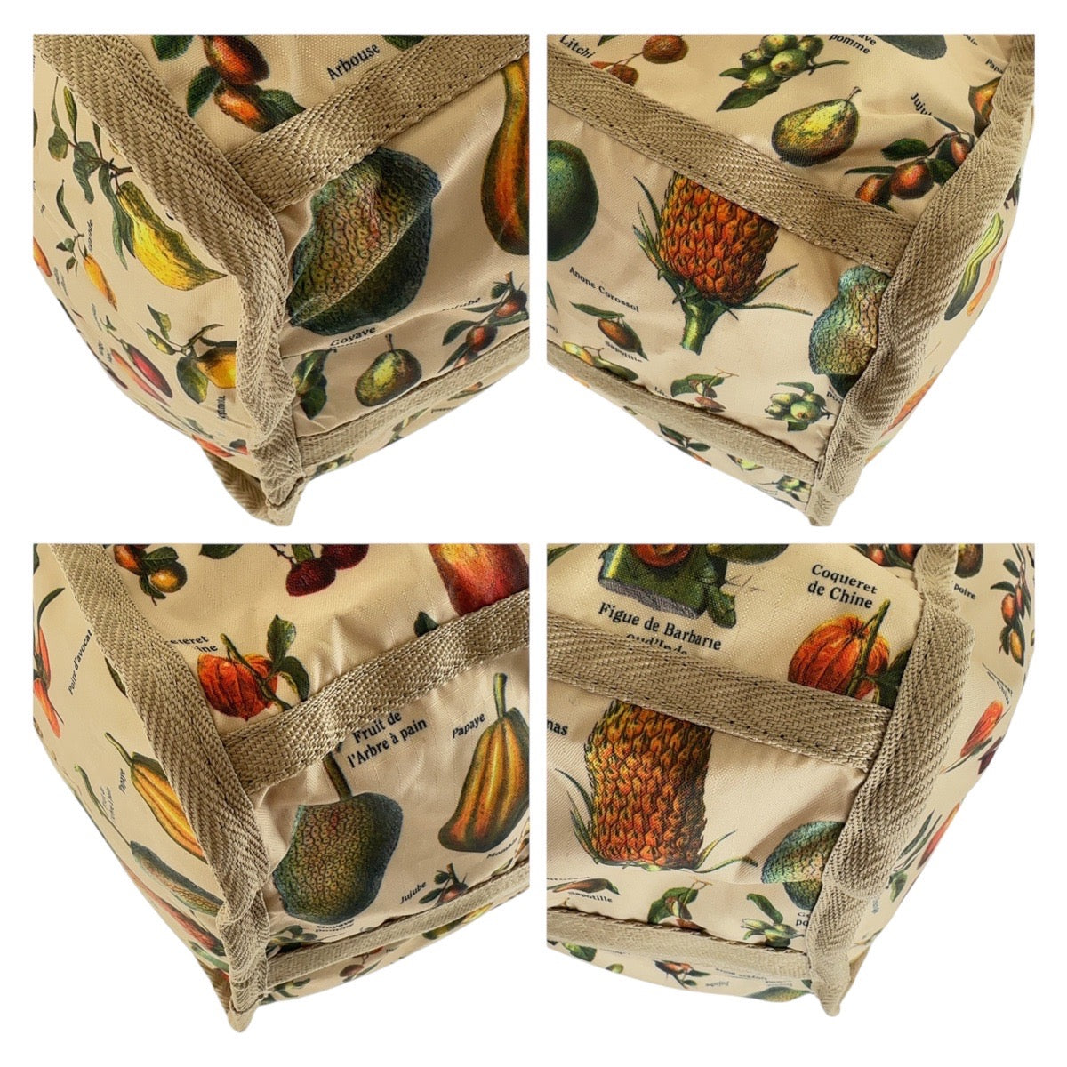 13724
LeSportsac レスポートサック フルーツ柄 ベージュ マルチカラー シルバー金具 ナイロン ボストンバッグ  レディース