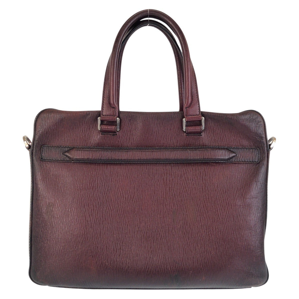 13725
Salvatore Ferragamo サルヴァトーレフェラガモ ワインレッド ボルドー シルバー金具 レザー ビジネスバッグ ブリーフケース  メンズ
