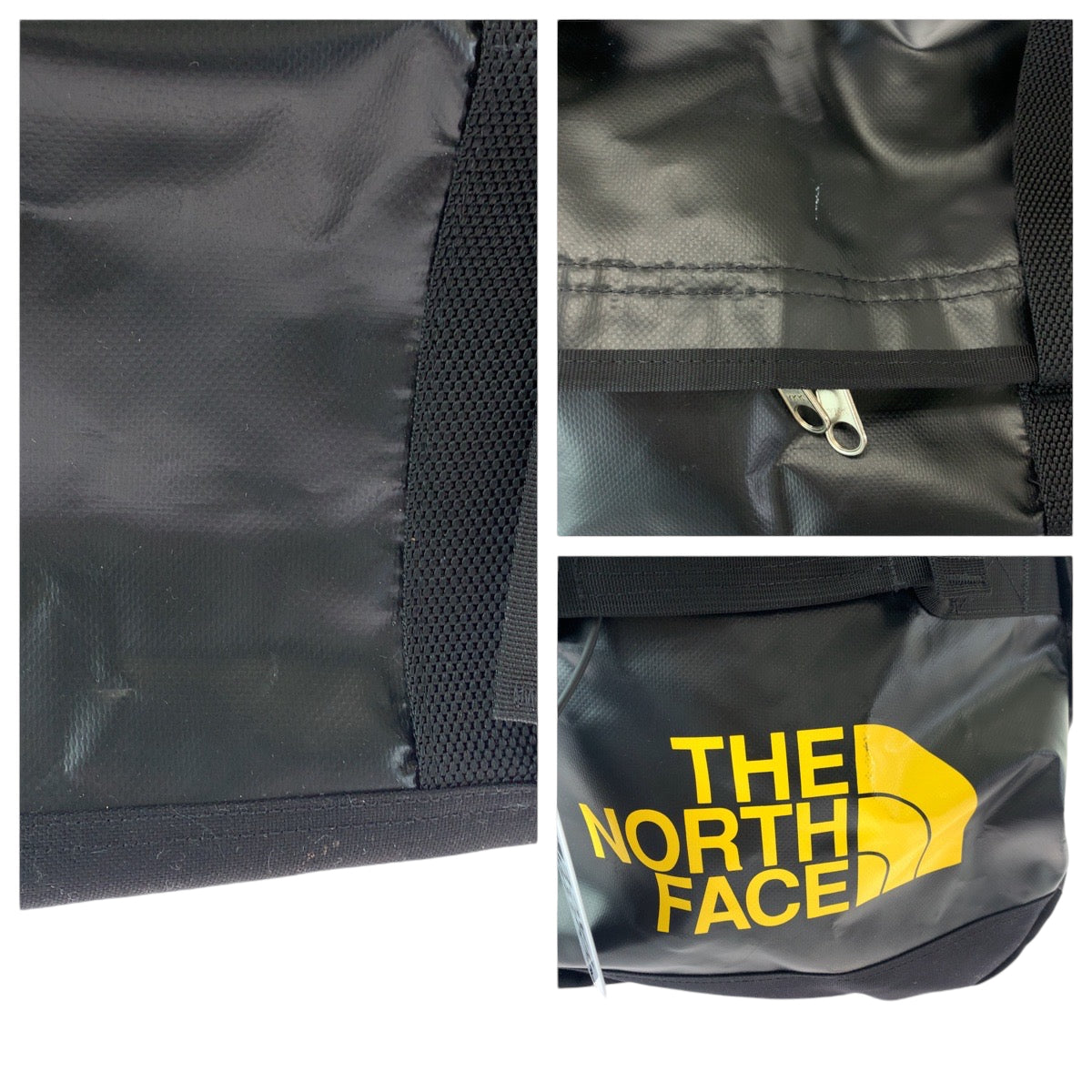 13726
THE NORTH FACE ザ ノースフェイス ベースキャンプダッフル ブラック 黒 イエロー シルバー金具 ナイロン ボストンバッグ ショルダーバッグ  メンズ