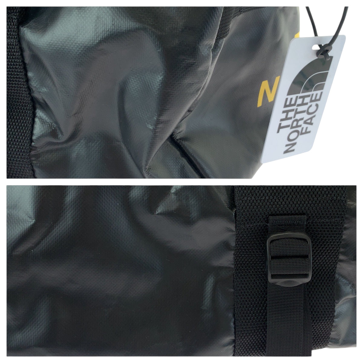 13726
THE NORTH FACE ザ ノースフェイス ベースキャンプダッフル ブラック 黒 イエロー シルバー金具 ナイロン ボストンバッグ ショルダーバッグ  メンズ