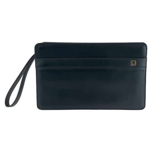 13727
Dunhill ダンヒル ブラック 黒 ゴールド金具 レザー クラッチバッグ セカンドバッグ  メンズ