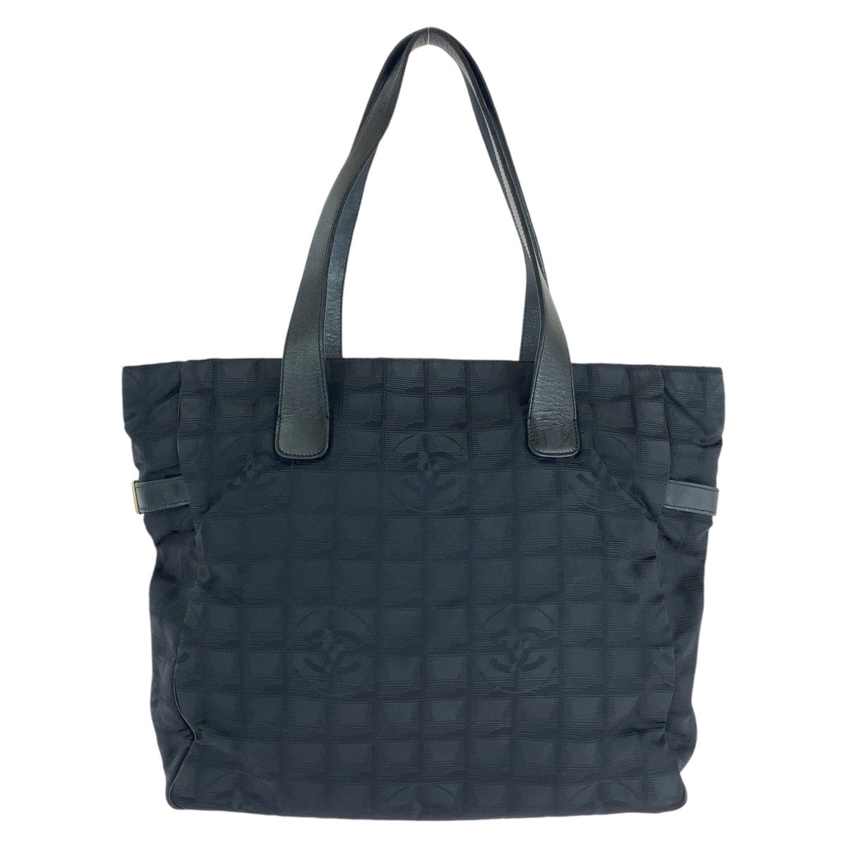 13729
CHANEL シャネル ヴィンテージ ニュートラベルライン トートGM ブラック 黒 ゴールド金具 ナイロン / レザー トートバッグ ショルダーバッグ  レディース