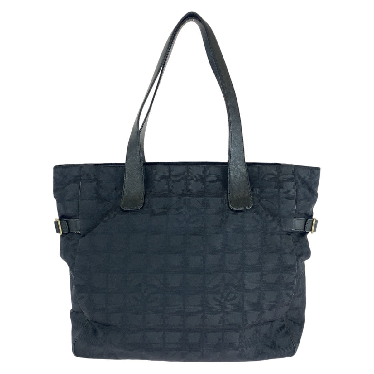 13729
CHANEL シャネル ヴィンテージ ニュートラベルライン トートGM ブラック 黒 ゴールド金具 ナイロン / レザー トートバッグ ショルダーバッグ  レディース