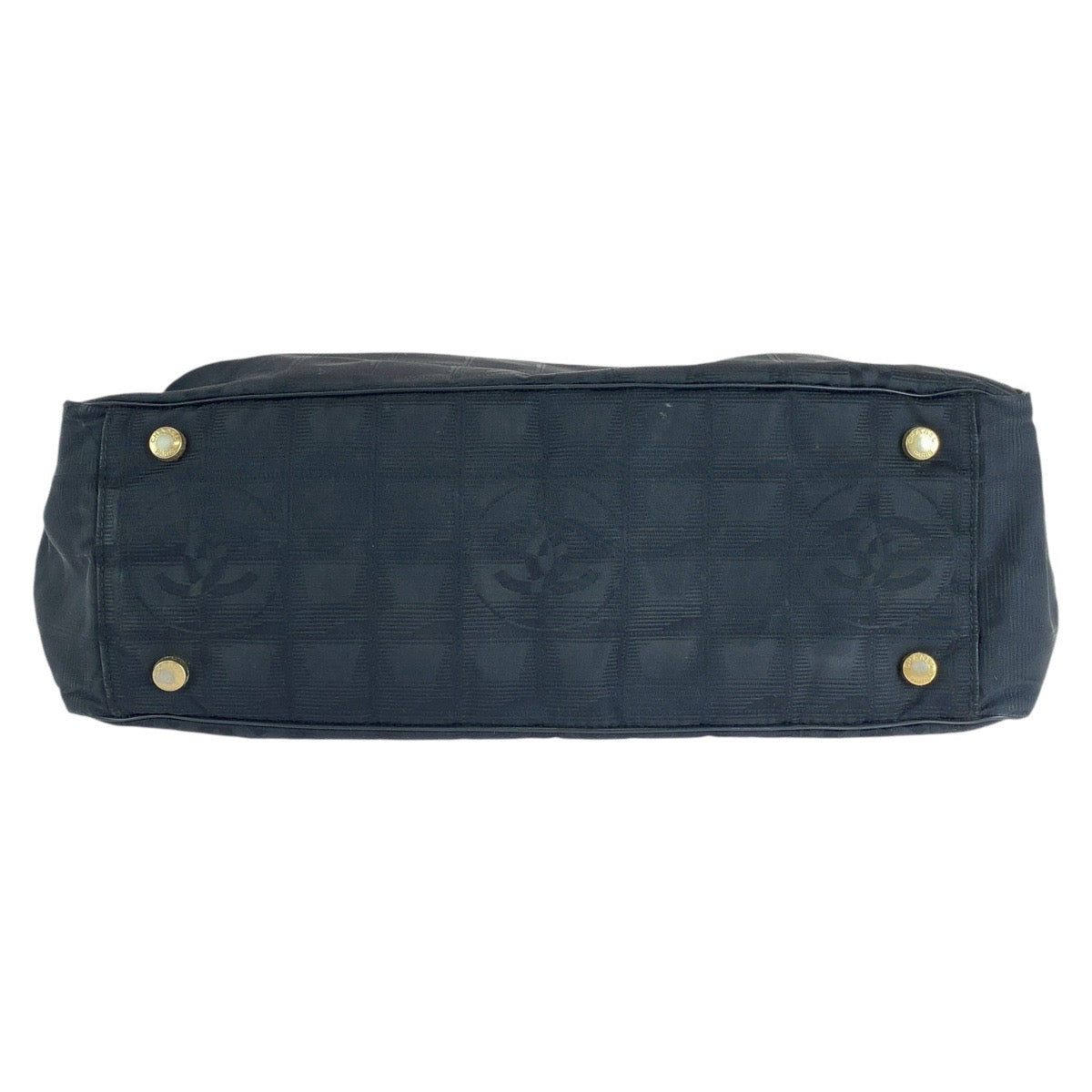 13729
CHANEL シャネル ヴィンテージ ニュートラベルライン トートGM ブラック 黒 ゴールド金具 ナイロン / レザー トートバッグ ショルダーバッグ  レディース