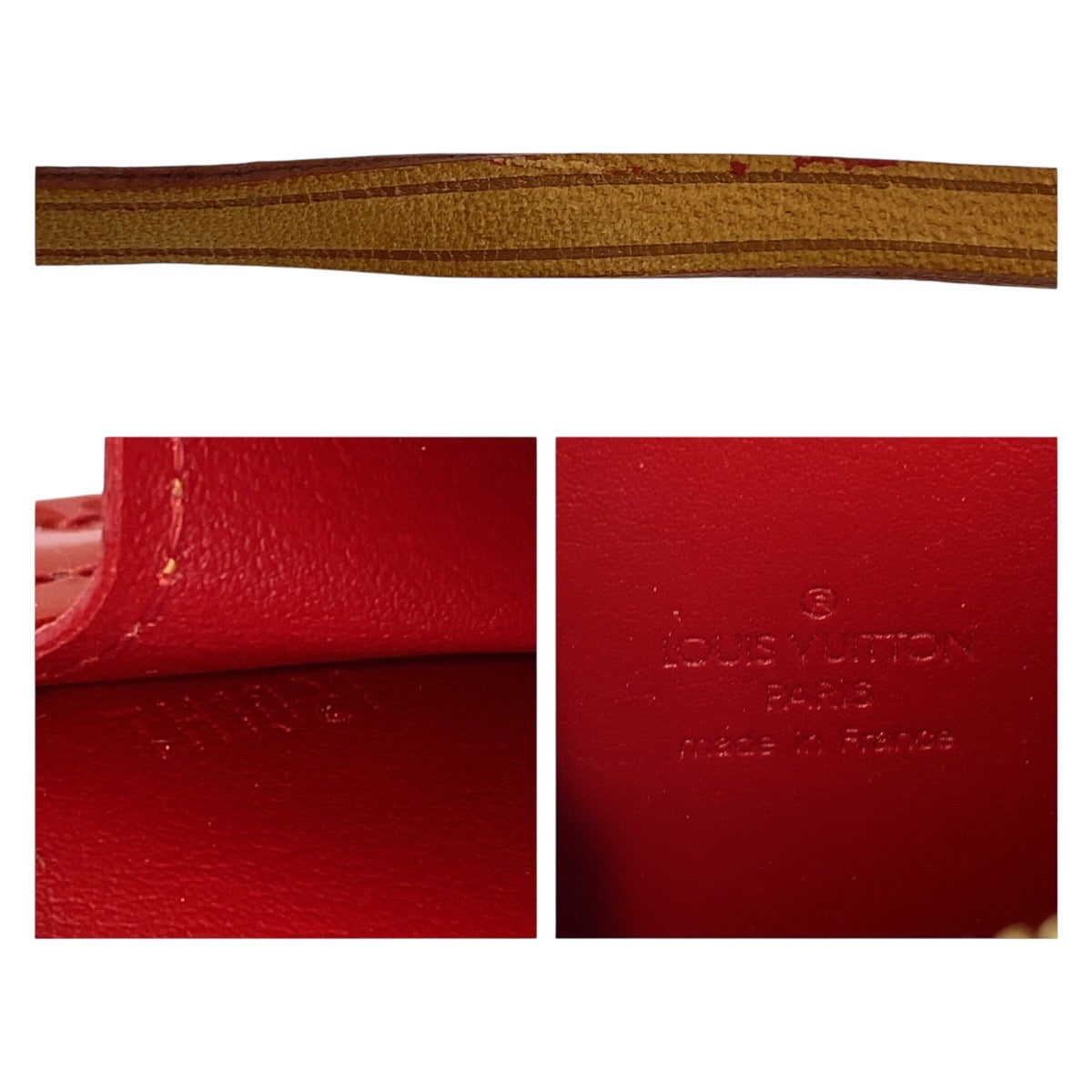 17965
LOUIS VUITTON ルイヴィトン モノグラム ヴェルニ モット ルージュ ゴールド金具 エナメル M91137 ショルダーバッグ レディース ABP29