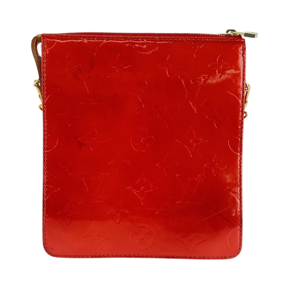 13732
LOUIS VUITTON ルイヴィトン モノグラム ヴェルニ モット ルージュ ゴールド金具 エナメル M91137 ショルダーバッグ  レディース