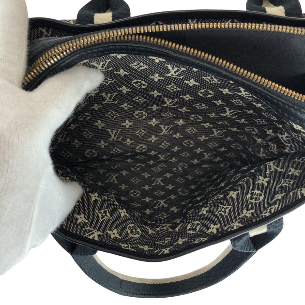 13733
LOUIS VUITTON ルイヴィトン モノグラム ミニ サックマリー ケイト ブラック グレー ゴールド金具 キャンバス / レザー M92508 トートバッグ ハンドバッグ  レディース
