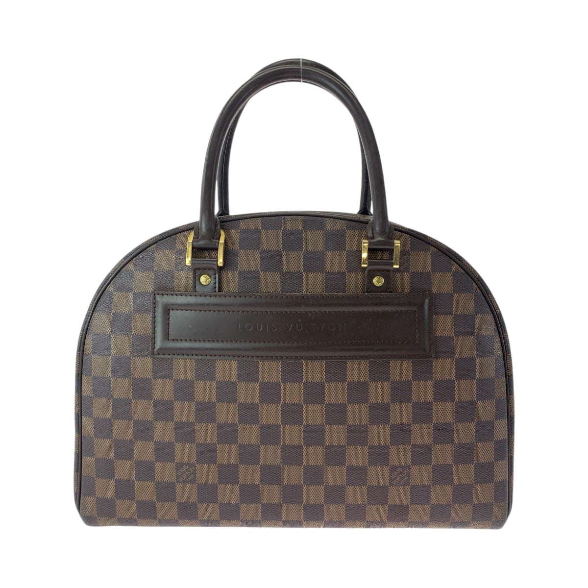 13734
LOUIS VUITTON ルイヴィトン ダミエ エベヌ ノリータ ブラウン ゴールド金具 PVC N41455 ハンドバッグ ボストンバッグ  レディース