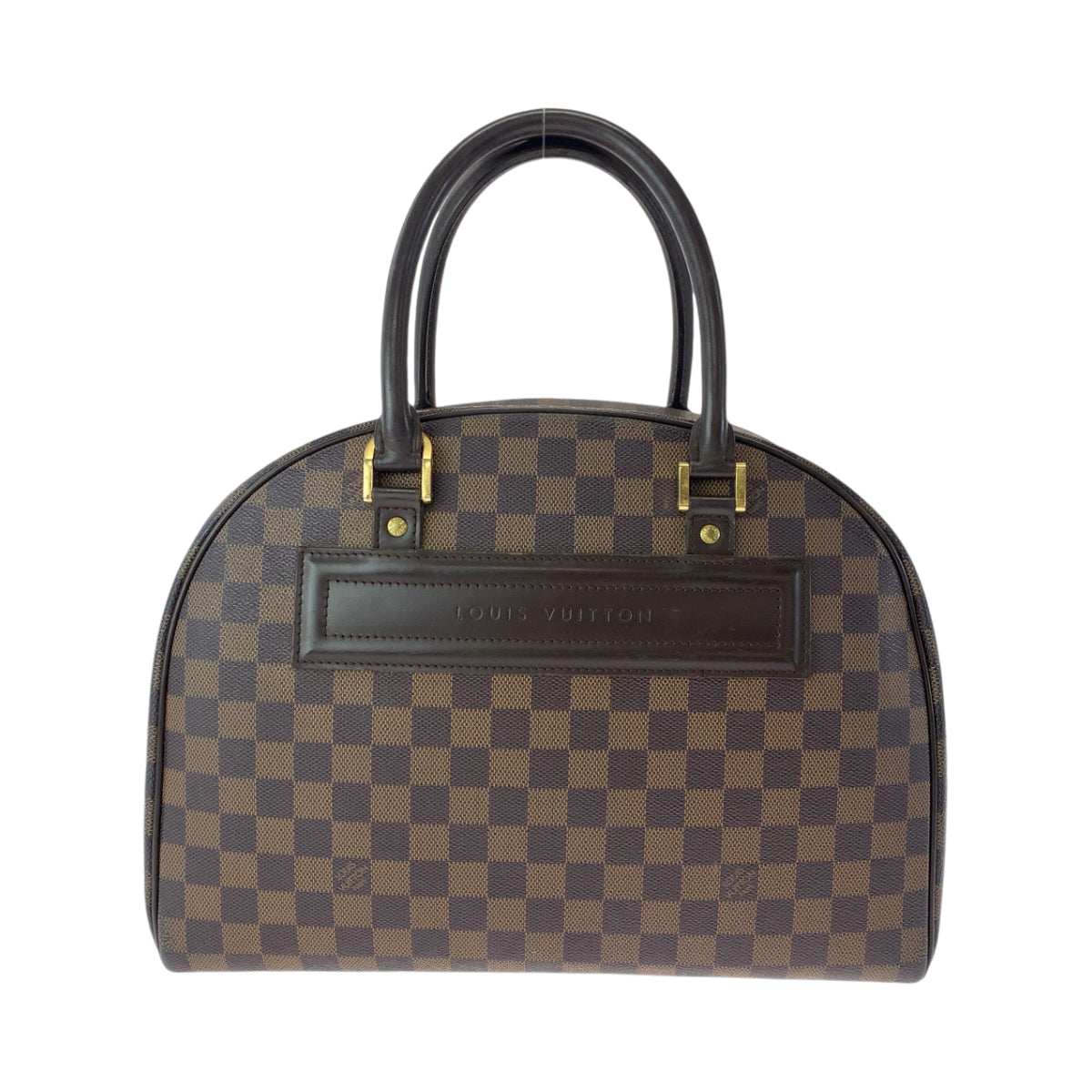 13734
LOUIS VUITTON ルイヴィトン ダミエ エベヌ ノリータ ブラウン ゴールド金具 PVC N41455 ハンドバッグ ボストンバッグ  レディース