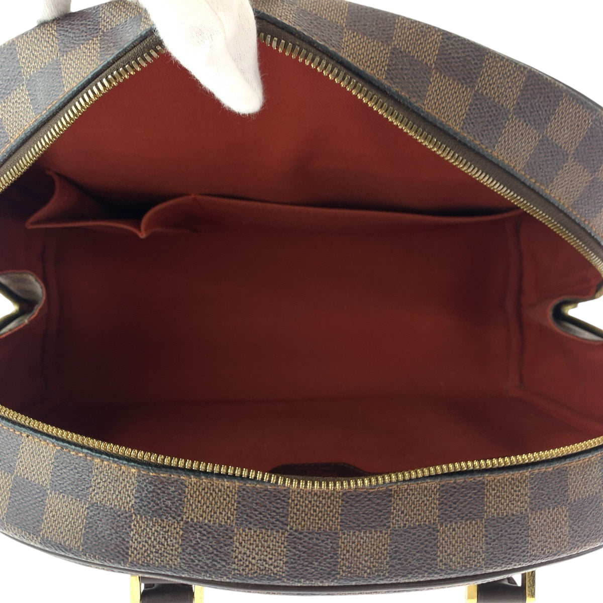 13734
LOUIS VUITTON ルイヴィトン ダミエ エベヌ ノリータ ブラウン ゴールド金具 PVC N41455 ハンドバッグ ボストンバッグ  レディース