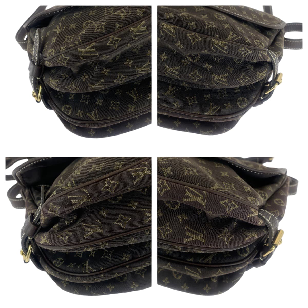 13736
LOUIS VUITTON ルイヴィトン モノグラム ミニラン ソミュール30 ブラウン ゴールド金具 キャンバス M95227 ショルダーバッグ 斜め掛け  レディース
