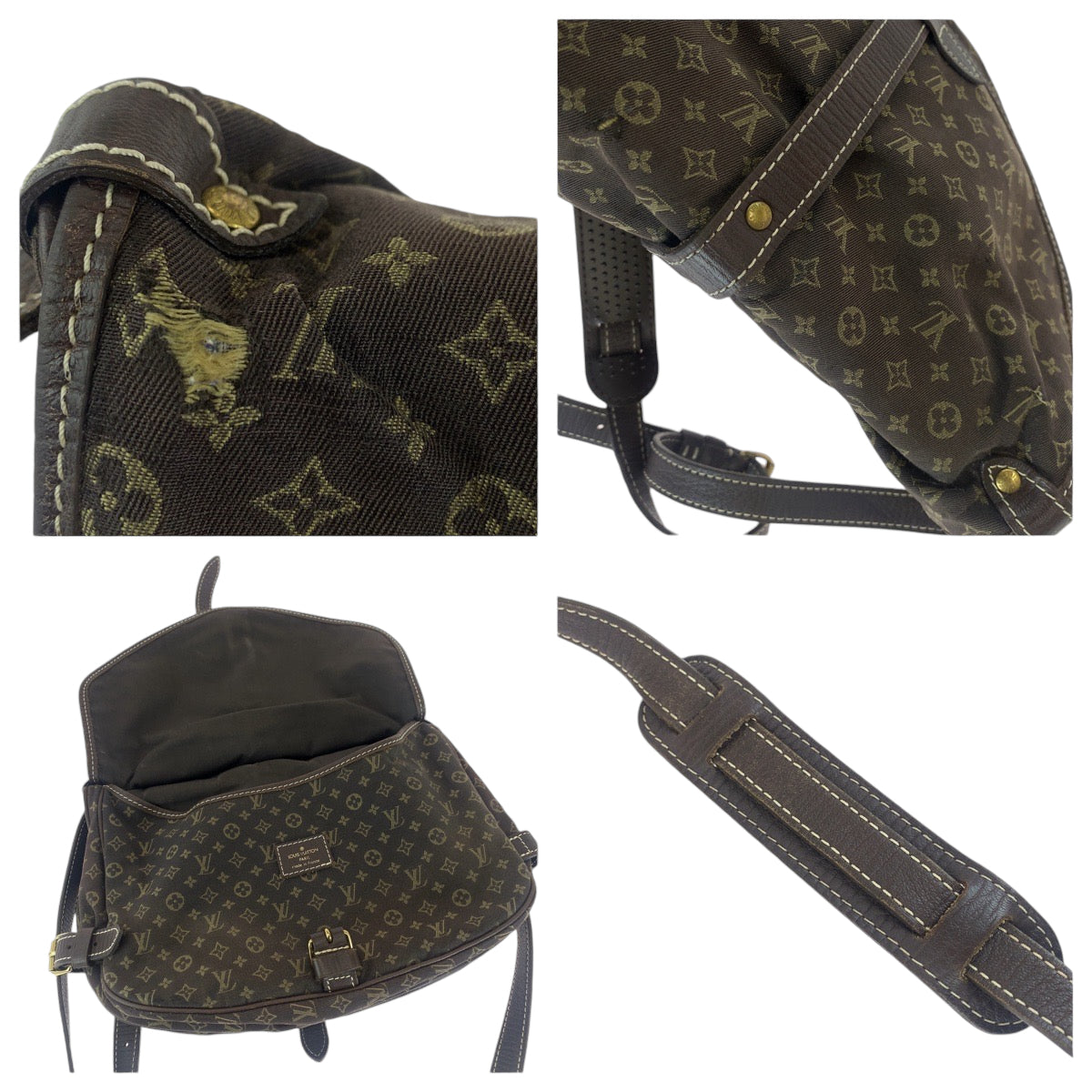 13736
LOUIS VUITTON ルイヴィトン モノグラム ミニラン ソミュール30 ブラウン ゴールド金具 キャンバス M95227 ショルダーバッグ 斜め掛け  レディース