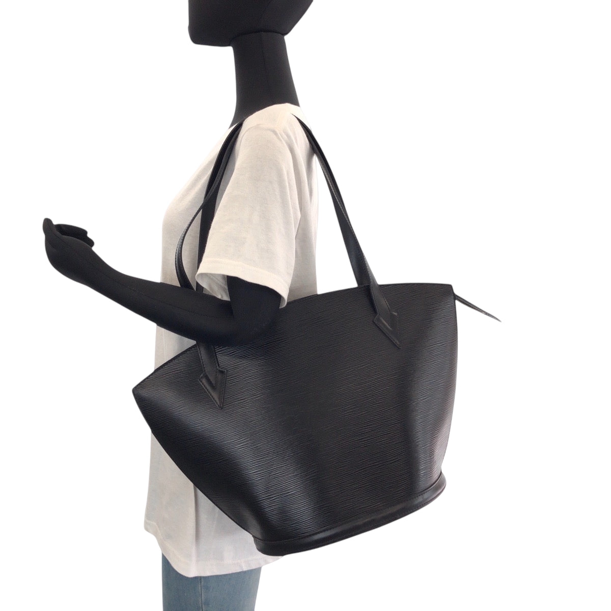 14181
LOUIS VUITTON ルイヴィトン エピ サンジャック ブラック 黒 ゴールド金具 エピレザー M52272 トートバッグ ショルダーバッグ ハンドバッグ  レディース